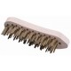 brosse métallique laiton et monture bois